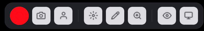 ScreenSolo floating toolbar